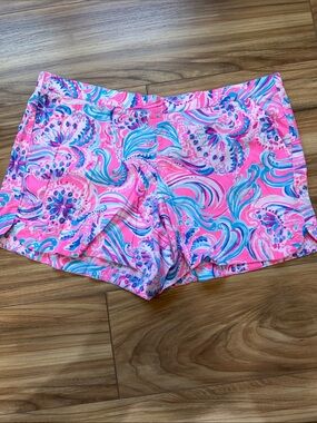 Lilly Pulitzer “Don’t be Jelly” Pink Printed Shorts XL EUC